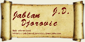 Jablan Đorović vizit kartica